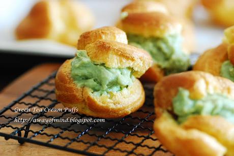 Green Tea Cream Puffs 绿茶泡芙