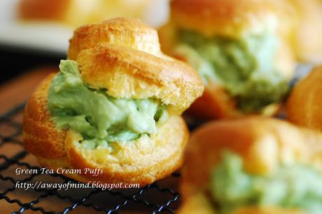 Green Tea Cream Puffs 绿茶泡芙