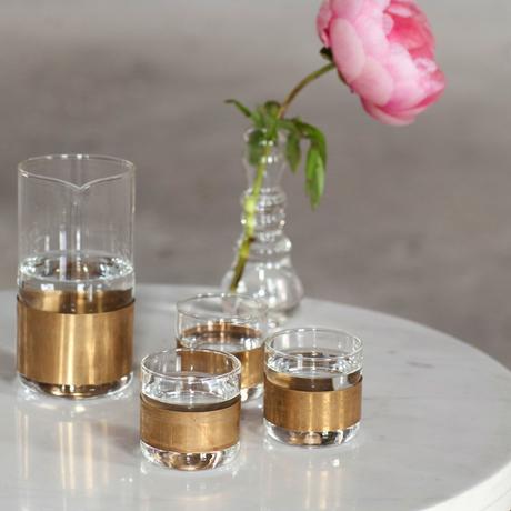 Sophisticated glass and copper water collection