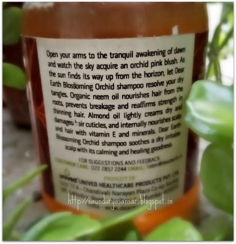 Dear Earth Blossoming Orchid Nourishing Shampoo Shampoo-Review