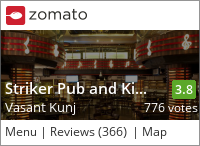 Click to add a blog post for Striker Pub and Kitchen on Zomato