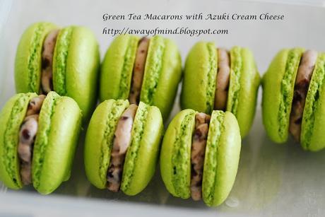 Geen Tea Macarons with Azuki Cream Cheese（Matcha Macarons 绿茶红豆乳酪马卡龙）