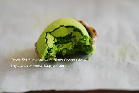 Geen Tea Macarons with Azuki Cream Cheese（Matcha Macarons 绿茶红豆乳酪马卡龙）