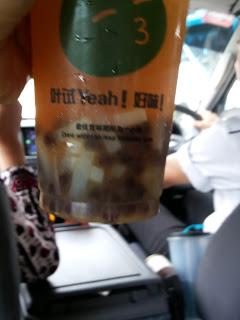 Peach Ice Tea with Coconut Jelly- Penang Style