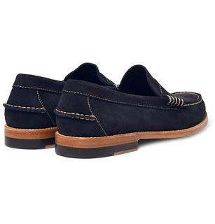 Shine Up Those Pennies!:  Bass Weejuns Larson Suede Penny Loafer