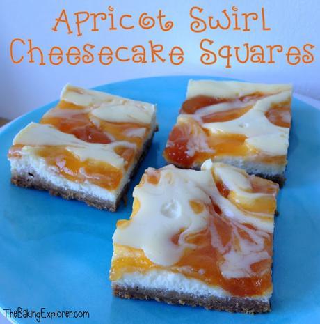 Apricot Swirl Cheesecake Squares