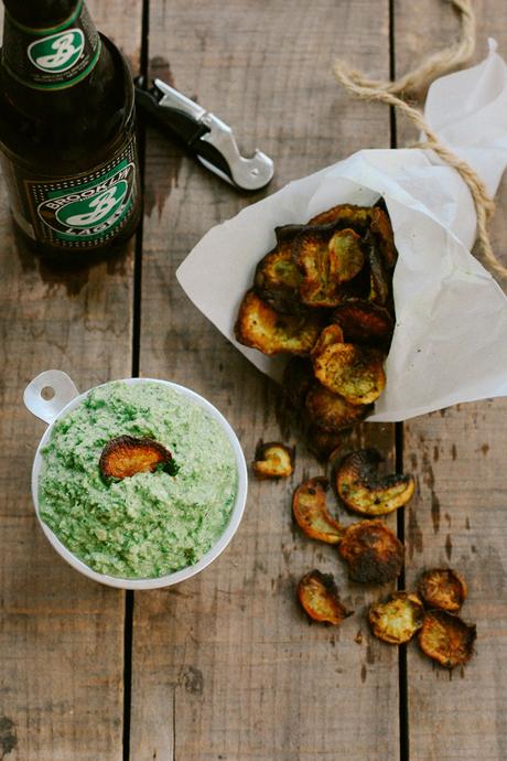 Turnip Chips and Dip // www. WithTheGrains.com