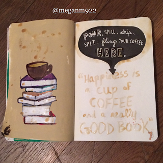 Wreck This Journal - Page 6-9 Coffee, Poke Holes