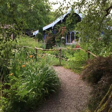 characterful buildings around the garden