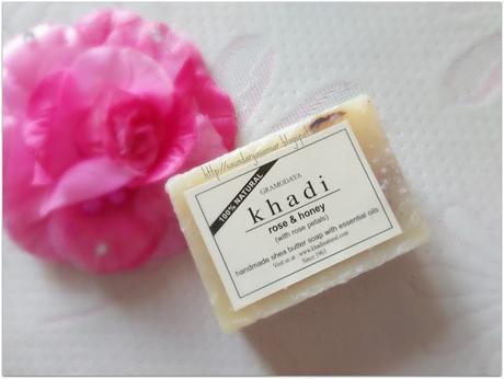 Khadi Rose & Honey (with Rose Petals) Handmade Shea Butter Soap with Essential Oils: Review