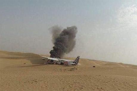 A Caravan owned by Skydive Dubai makes emergency landing