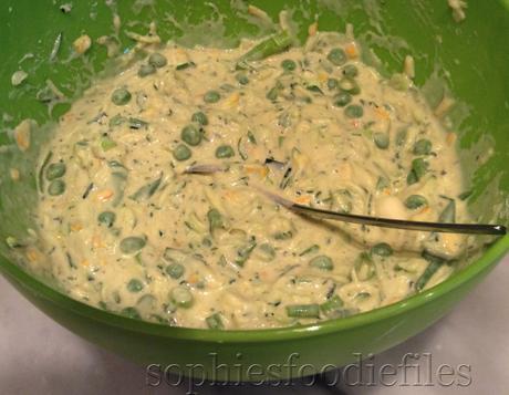 The ready batter before frying into patties!