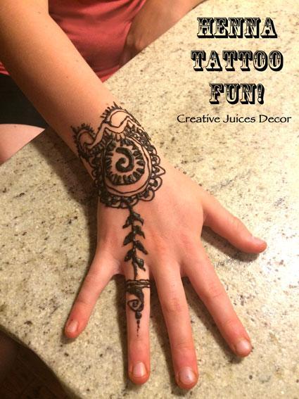 Henna Tattoo FUN! A Great teenage PARTY idea.