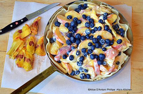 fresh peach skillet pie