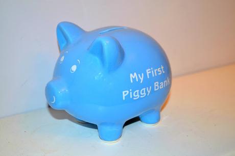 pale blue kids money box