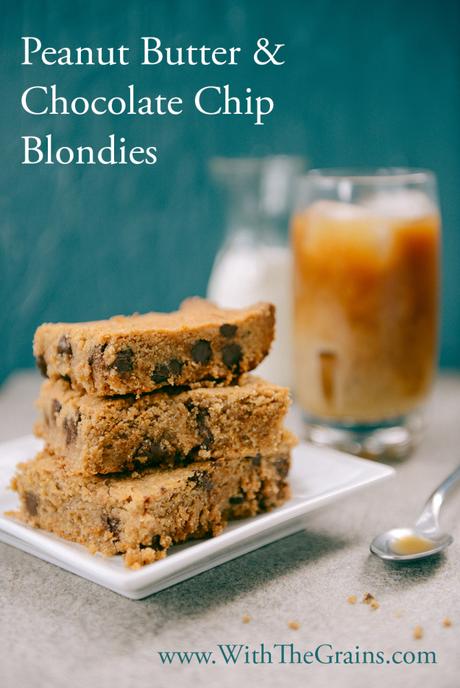 Peanut Butter Chocolate Chip Blondies by With The Grains 01