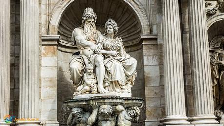 Vienna uses mesh netting to protect its statues from birds.