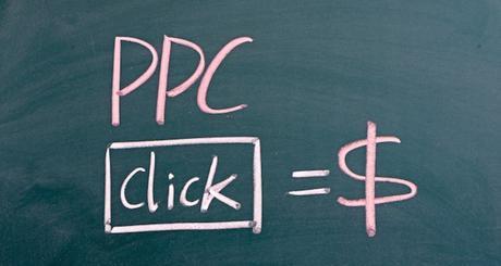 PPC,pay per click written on blackboard