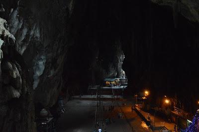 Interiors of the temple cave in batu caves