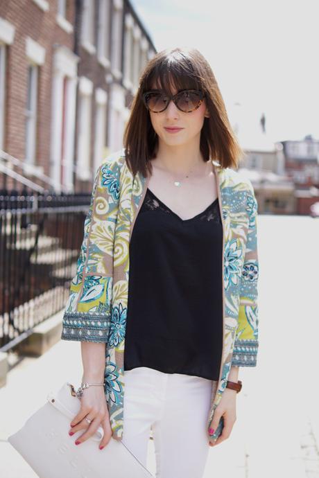 Hello Freckles Style Outfit Kimono M&S Whistles Sunglasses