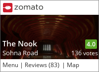 Click to add a blog post for The Nook on Zomato