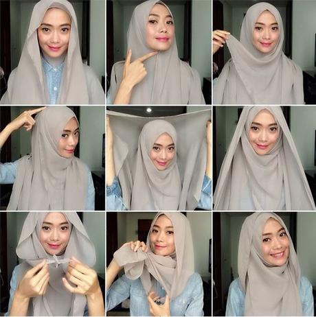 Tutorial: 5 EasytoWear Square Hijab Styles in Photos  Paperblog