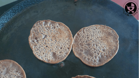 Instant Ragi Dosa or Carrot Finger Millet Pancake