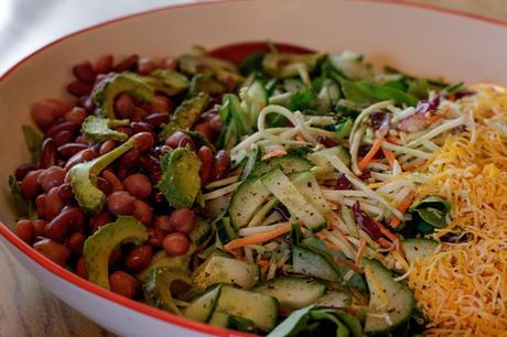 Kale and Arugula Salad with Creamy Avocado Dressing