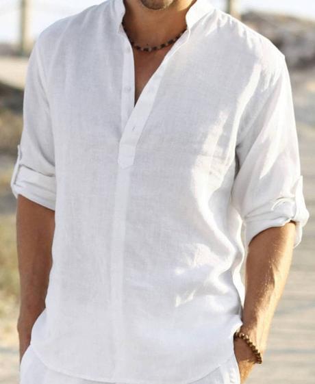 white linen shirt-min