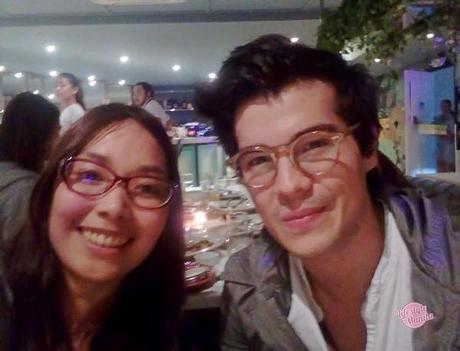 Ethel Merioles with Erwan Heussaff at Cafe Naya