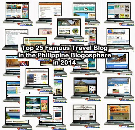 Top 25 Famous Travel Blog in the Philippine Blogosphere in 2014.