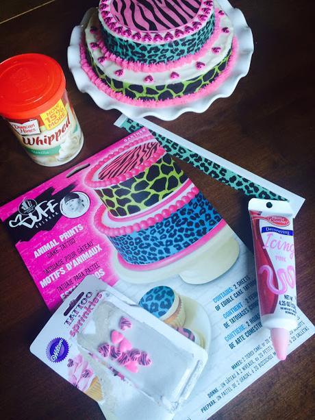 DIY HOT PINK and BLACK ZEBRA STRIPED Birthday Cake!