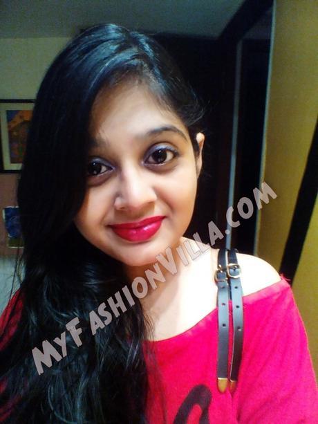 Wearing Red Matte Lipstick