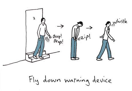 British artist and designer Dominic Wilcox illustrates smart tech fly down