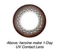 Brighter alluring eyes... with Heroine Make 1-Day UV Contact Lens!