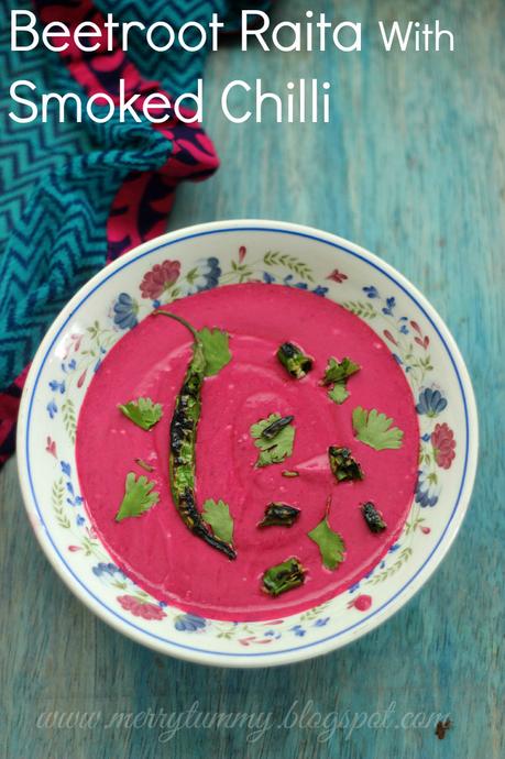 Beetroot Raita Withe Smoked Chilli : Beetroot Yogurt Dip