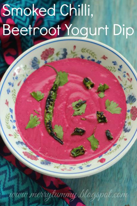 Beetroot Raita Withe Smoked Chilli : Beetroot Yogurt Dip