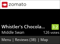Click to add a blog post for Whistler's Chocolate Company on Zomato
