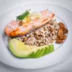 Fitness On Toast Faya Quinoa Lentil Grilled Salmon Healthy Dish Tasty Recipe High Protein Natural SQUARE