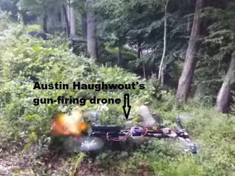 gun-firing drone