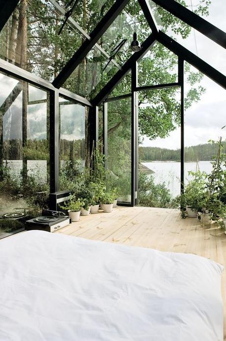 Helsinki architect Ville Hara and designer Linda Bergroth collaborated on a prefab shed-meets-sleeping-cabin, which can be assembled with little else than a screwdriver. Bergroth, inspired by nomadic yurt-dwellers, wanted an indoor/outdoor experience for her property in Finland.