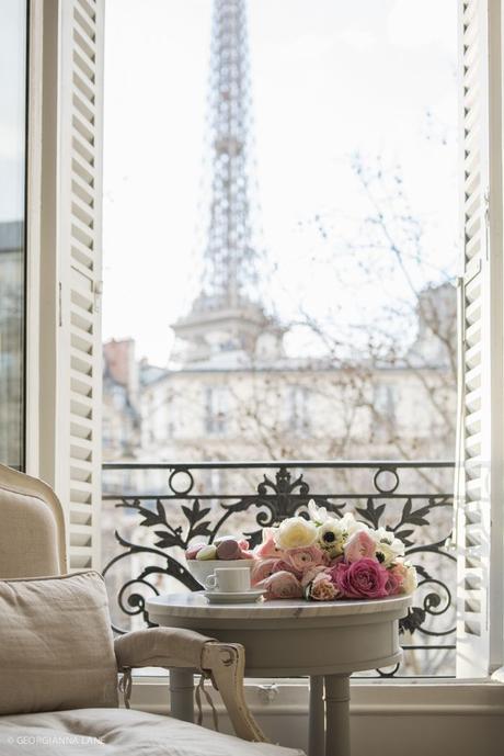 Living room view from the beautiful apartment I stayed in, one of many wonderful properties by Paris Perfect Apartment Rentals