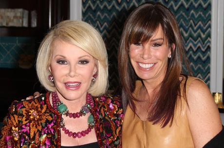 PASADENA, CA - JANUARY 07:  TV personalities Joan Rivers (L) and Melissa Rivers speak during the E! Entertainment Television lunch panel during the NBCUniversal portion of the 2012 Winter TCA Tour at The Langham Huntington Hotel and Spa on January 7, 2012 in Pasadena, California.  (Photo by Frederick M. Brown/Getty Images)