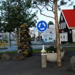 Roundabout in Hafnarfjordur, Iceland