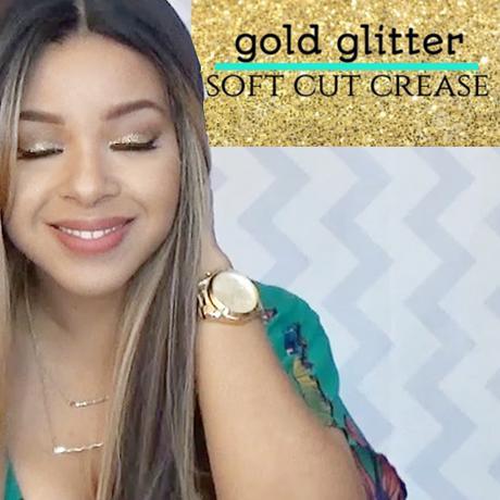 Gold Glitter Soft Cut Crease Tutorial | Easy For Beginners