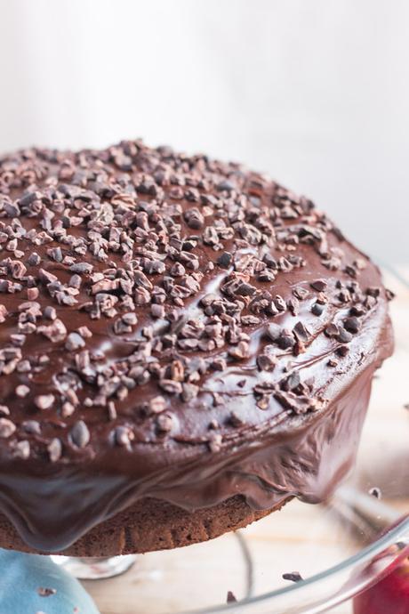 5 Minute Food Processor Chocolate Apple Cake