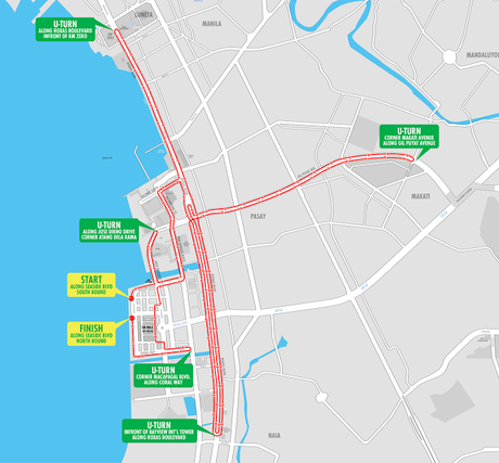 39th Milo Marathon Manila Race Route