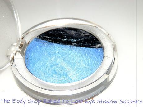 The Body Shop Baked To Last Eye Shadow Sapphire Swatches & Review