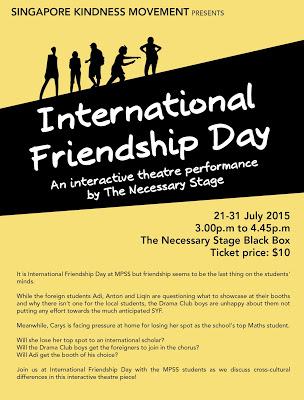 The Singapore Kindness Movement is back this year with International Friendship Day!
