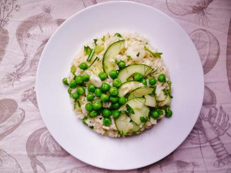 summer garden rice salad with preserved lemon dressing